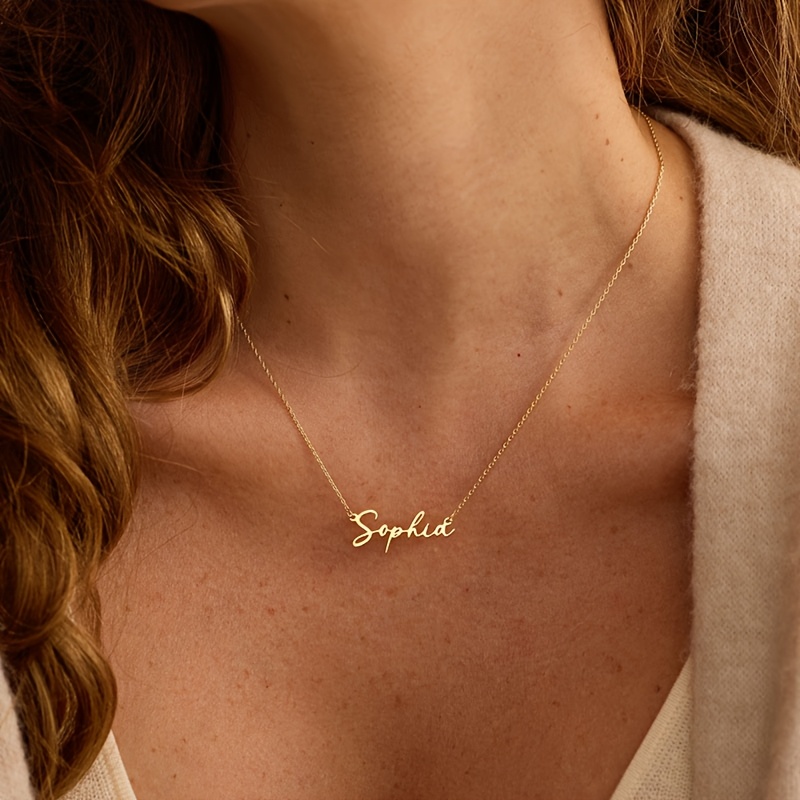 Custom Name Necklace Stainless Steel Jewelry, Personalized Choker